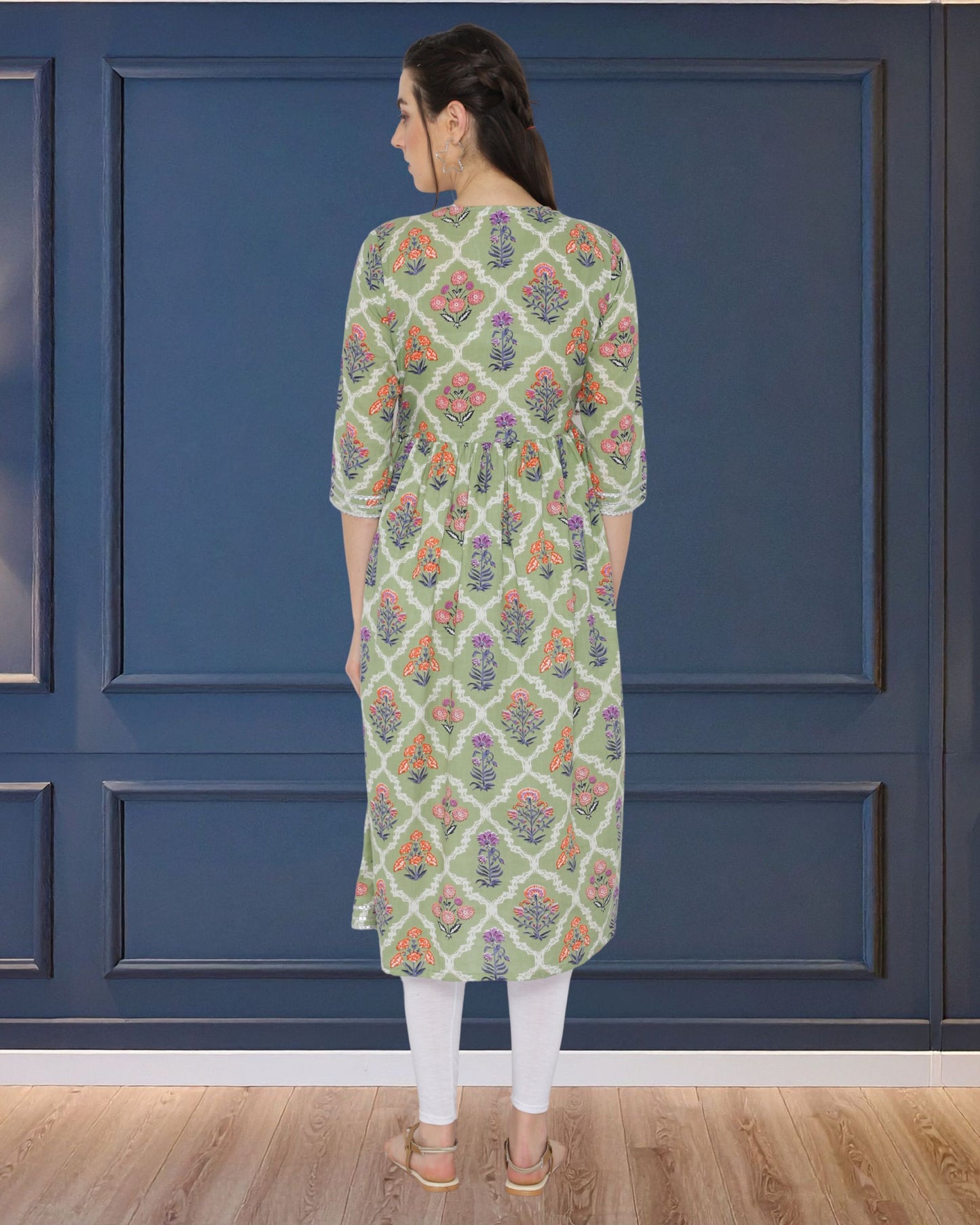 Pleated Floral Print Tunic for Effortless Style