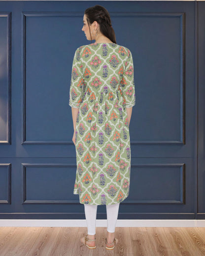 Pleated Floral Print Tunic for Effortless Style