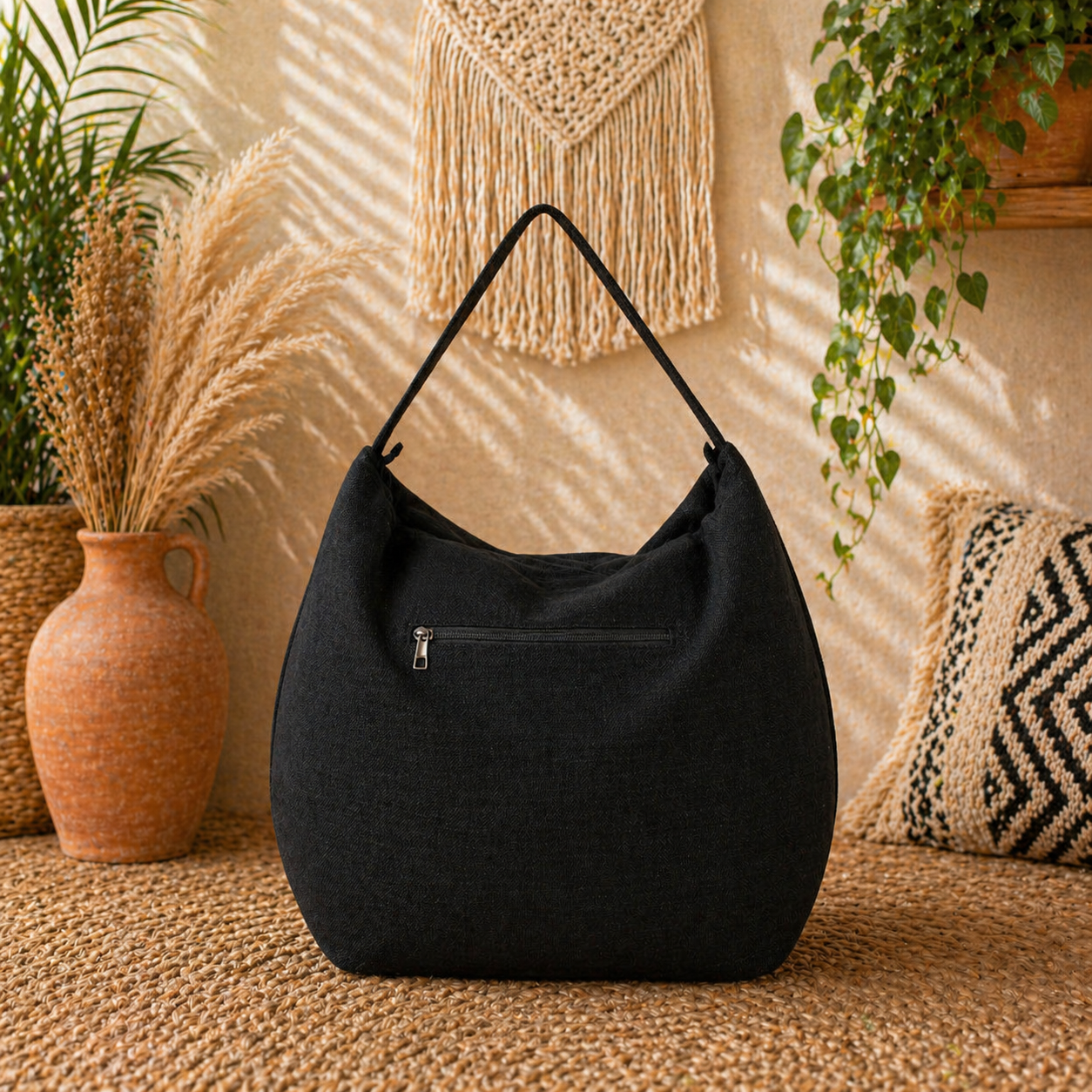 Chic Linen Hobo Handbag – Effortless Style Meets Everyday Comfort