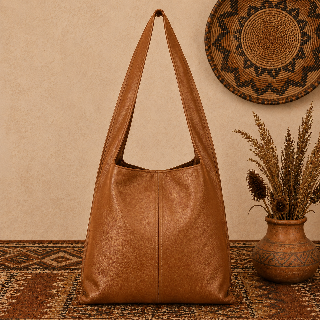Boho Luxe Large Hobo Tote Bag