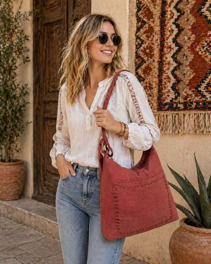 Large Washed Linen Handbag – Timeless, Soft & Effortlessly Stylish