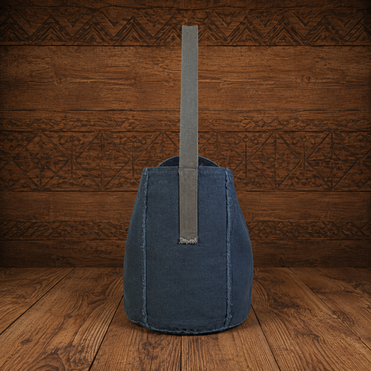 Large Linen Hobo Shoulder Bag