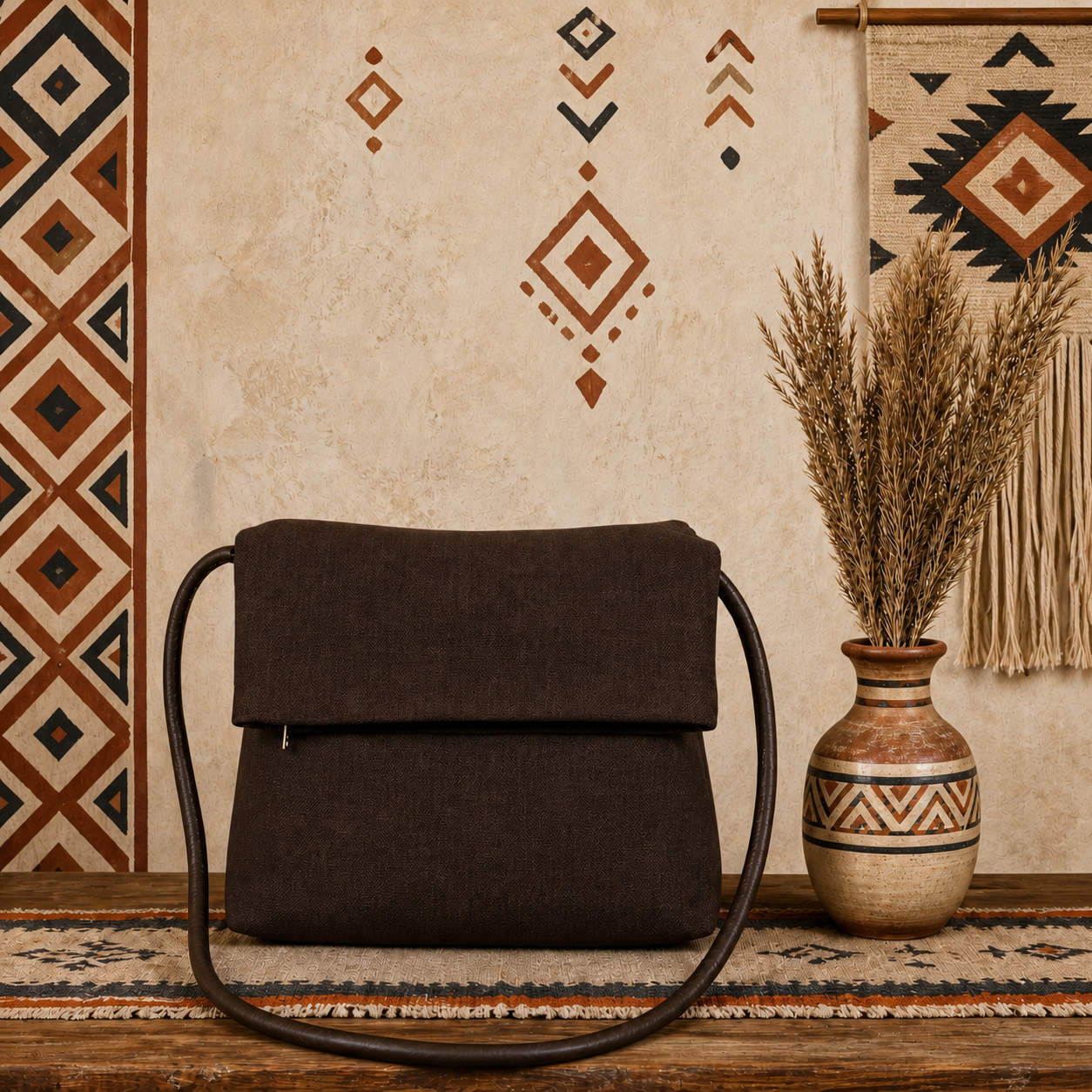 Classic Linen Crossbody Bag