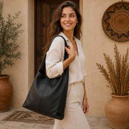 Boho Luxe Large Hobo Tote Bag
