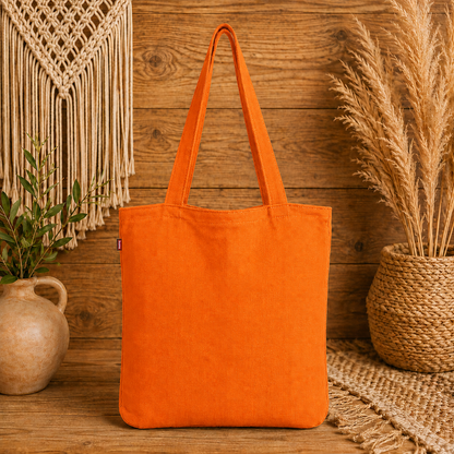 Large Linen Shoulder Tote Bag with Bow