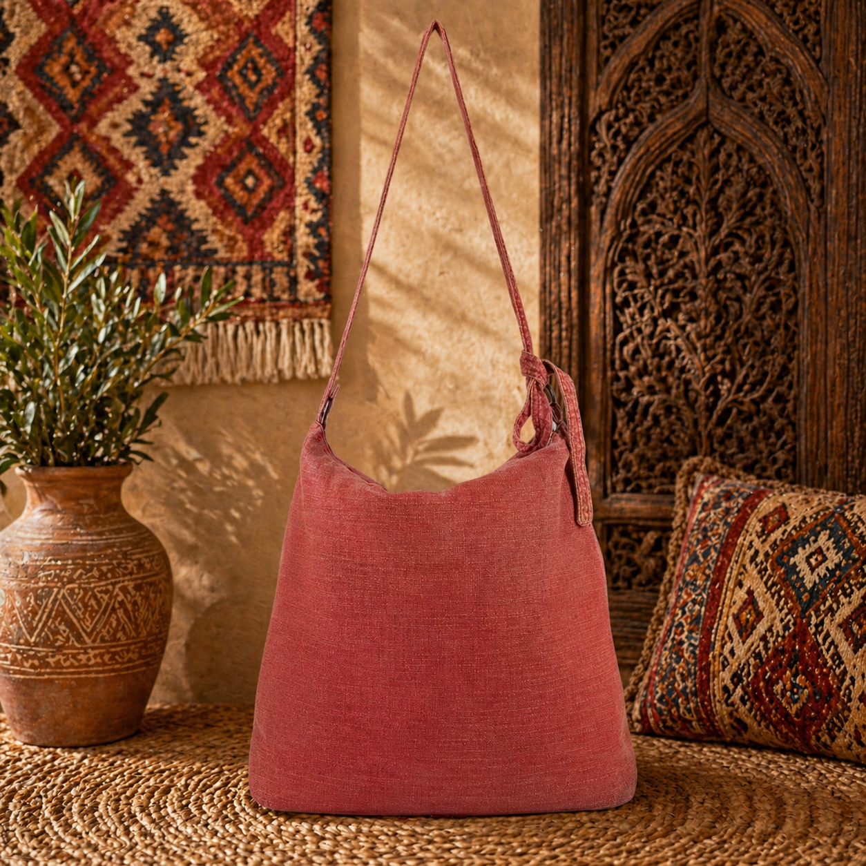 Large Washed Linen Handbag – Timeless, Soft & Effortlessly Stylish