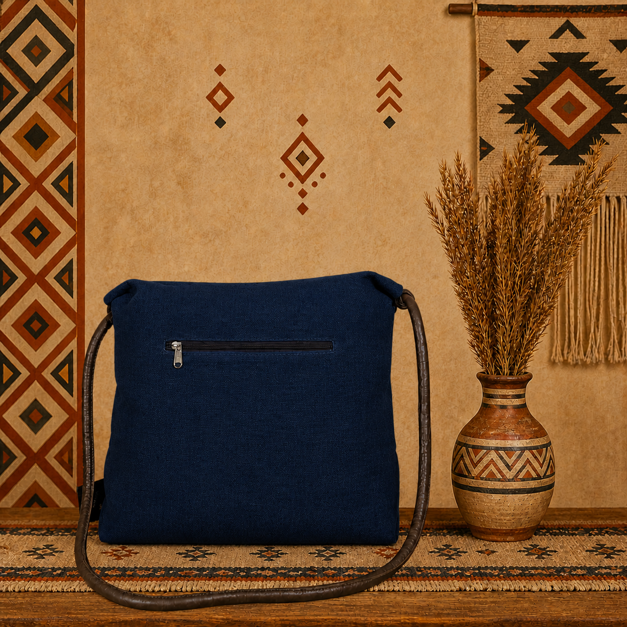 Classic Linen Crossbody Bag