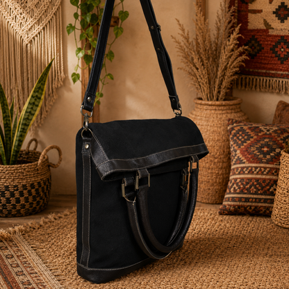 Suede Leather Tote Bag