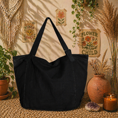 Large Linen Tote Bag