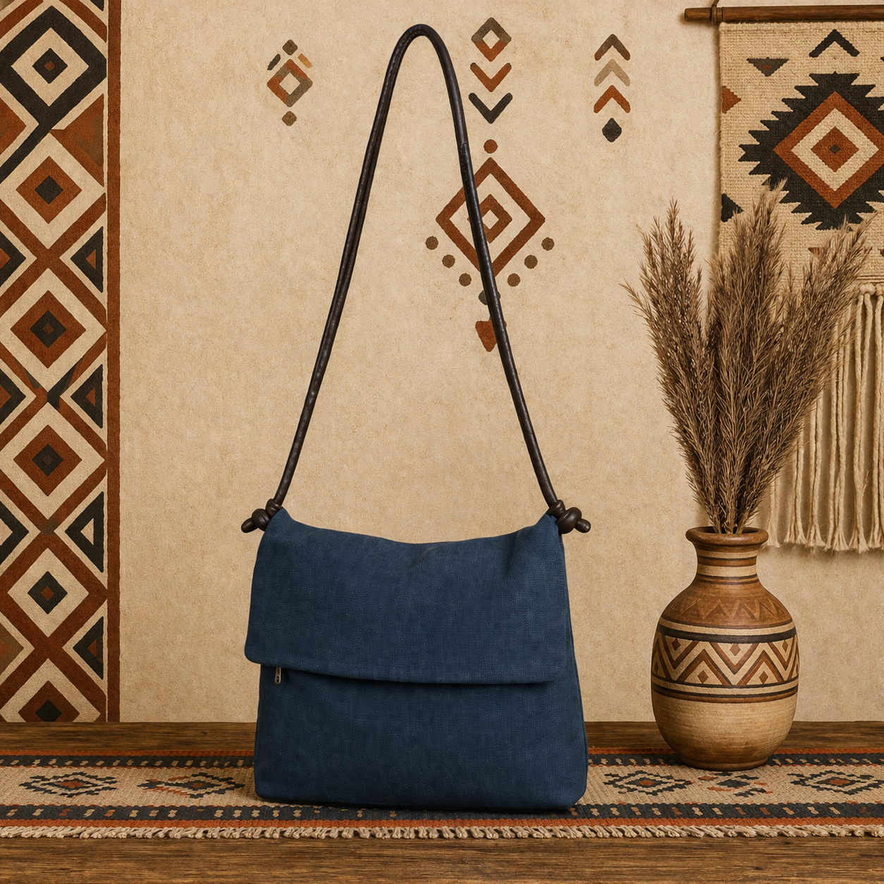 Classic Linen Crossbody Bag