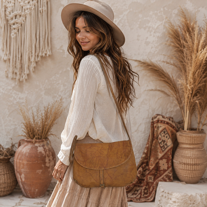 Flap Leather Handbag