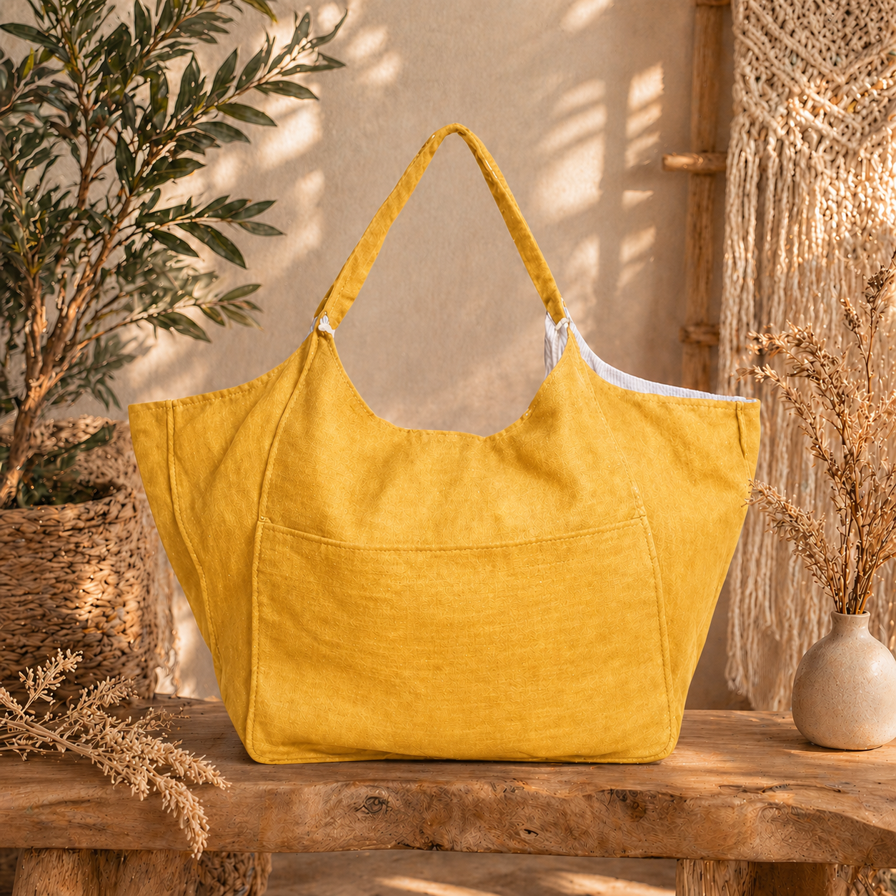 Linen Pre Washed  Tote Bag